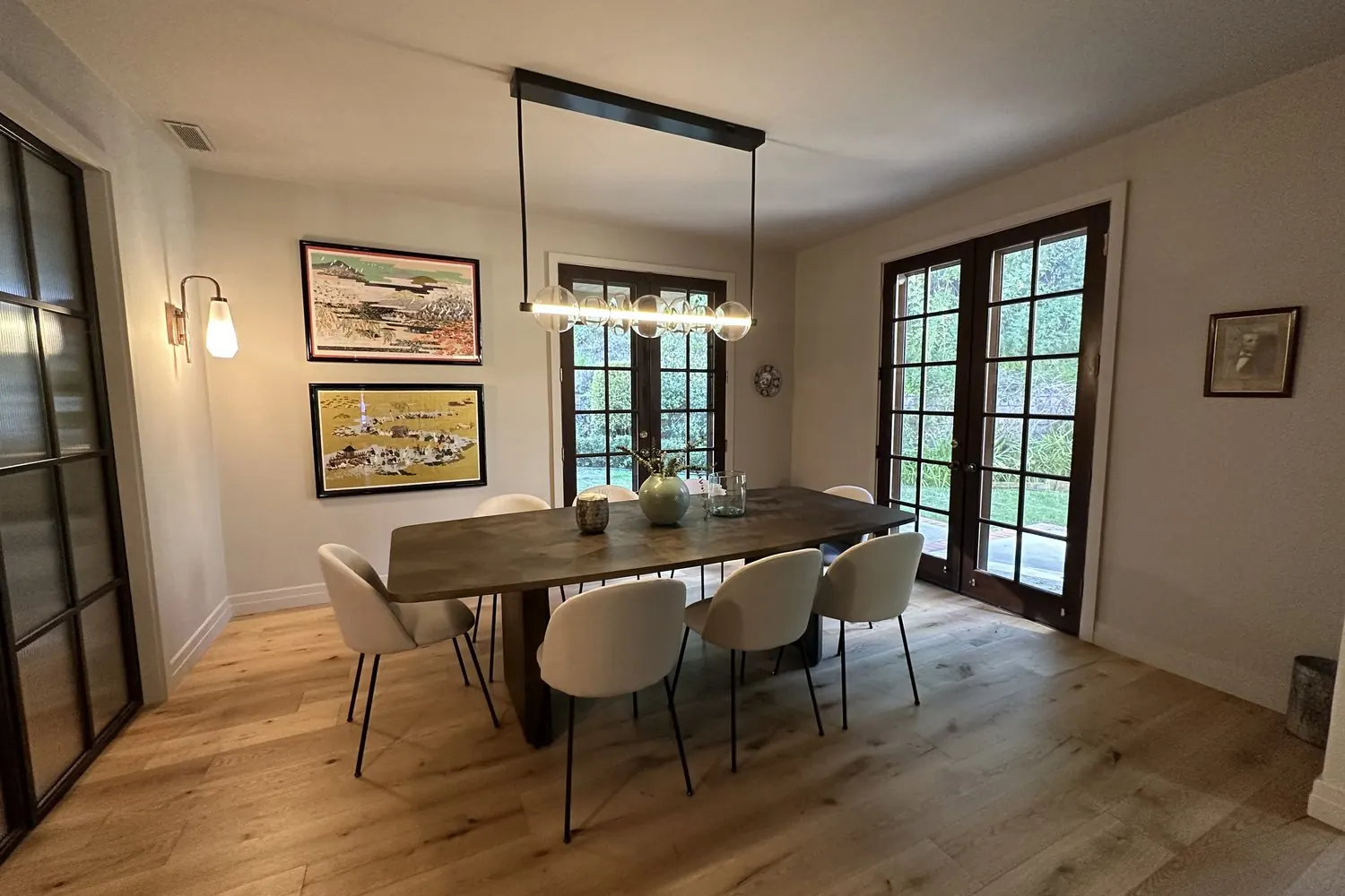 Freshly painted modern dining room