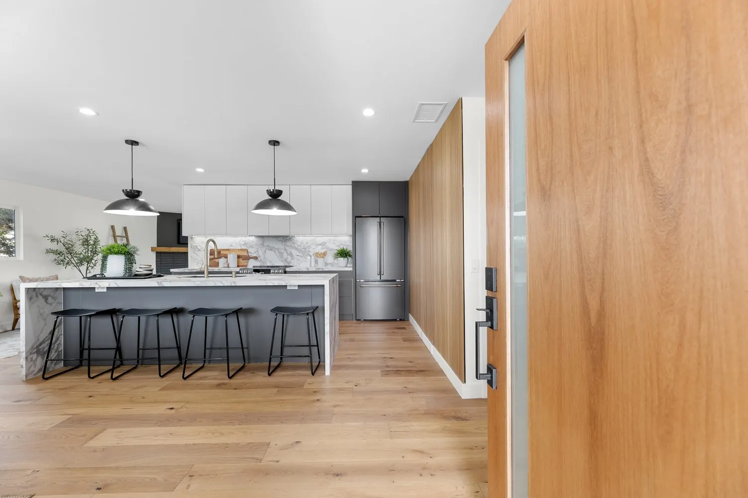 Custom cabinetry and island in a kitchen